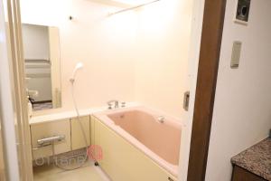 a bathroom with a bath tub and a sink at NK BLD6F Sapporo 3LDK 3BR 1 floor 1 room in Sapporo