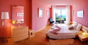 Posteľ alebo postele v izbe v ubytovaní Corfu Luxury Villas