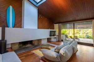 Zona d'estar a Villa d'architecte avec piscine au Cap ferret