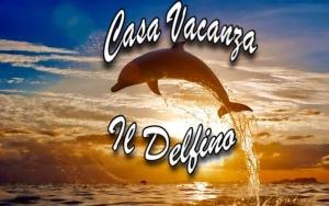 Ein Delfin springt mit Sonnenuntergang ins Wasser in der Unterkunft Casa Delfino - Appartamento Centro Storico a due passi dalla Spiaggia & Mare, Porto & Ferrovia in Civitavecchia