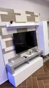 a large flat screen tv on a wall at Casa Meravigliosa Fonseca in Naples