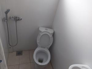 a bathroom with a toilet and a shower at Studio apartman Planinska Bajka in Olovo