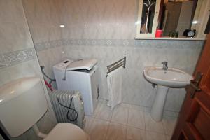 a small bathroom with a toilet and a sink at Apartment Branka in Premantura
