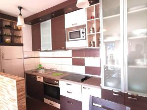 Kuchyň nebo kuchyňský kout v ubytování Mira Apartment