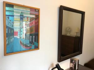 TV a/nebo společenská místnost v ubytování Die Fabrik - Hostel