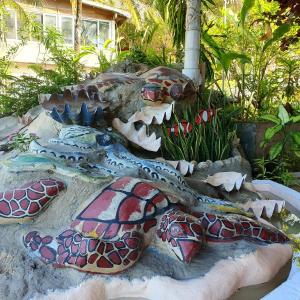 Honiara Hotel外面的花园