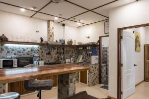 eine Bar in einer Küche mit Arbeitsplatte in der Unterkunft Alona Apartments in Panglao
