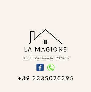 un logotipo para una empresa inmobiliaria con una casa en La Magione, en Palermo
