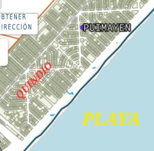 a map showing the location of the philippine plaza at Quindio in Barra del Chuy