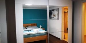 Postel nebo postele na pokoji v ubytování Haus am Fuße des Semmerings