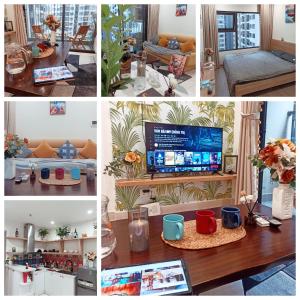 Posezení v ubytování Green Homestay Ocean Park Gia Lâm
