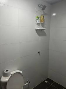 Koupelna v ubytování Cabaña confortable y familiar