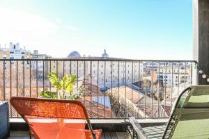 Balkón alebo terasa v ubytovaní Bail mobilité - Studio cosy avec terrasse et vue