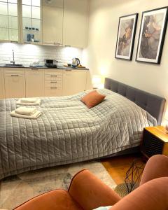 Kuchyň nebo kuchyňský kout v ubytování Apartament Różowa Fala - Pinea Pobierowo