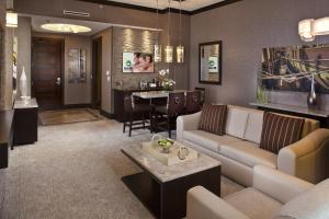 Posezení v ubytování Golden Nugget Lake Charles