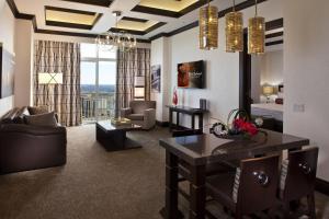 Posezení v ubytování Golden Nugget Lake Charles