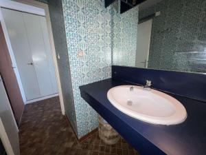 łazienka z umywalką i lustrem w obiekcie Studio Cabine avec Ascenseur, Proche Plage, Animaux Admis - FR-1-702-49 w Cap d'Agde +7 zdjęć