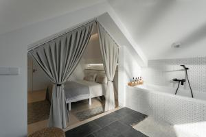 Cama o camas de una habitación en O mar de preciosa
