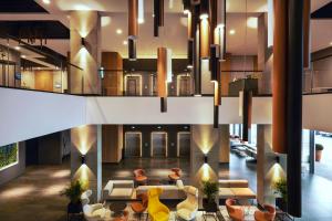 Posezení v ubytování Q Hotel Plus Wrocław Bielany