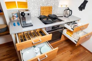 Kuchyňa alebo kuchynka v ubytovaní Ferienwohnung ALEX