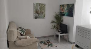 Televízia a/alebo spoločenská miestnosť v ubytovaní Malaguetor Home Colón