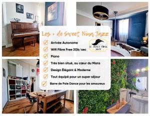 Zdjęcie z galerii obiektu Sweet Nina Jazz Appartement pour 5 voyageurs, situé à la Place de la République, avec parking et lit queen size w mieście Le Mans