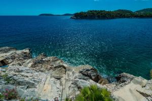 Blick auf einen großen Wasserkörper in der Unterkunft Villa Vacanza Dubrovnik - Five Bedroom Villa with Private Sea Access in Dubrovnik