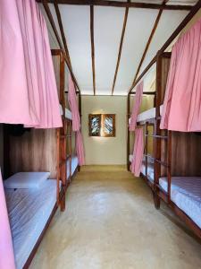Katil dua tingkat atau katil-katil dua tingkat dalam bilik di MAKAI BEACH HOSTEL