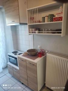 Η κουζίνα ή μικρή κουζίνα στο Aigli sea view