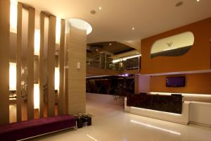 Svetainės erdvė apgyvendinimo įstaigoje Vio Hotel Pasteur