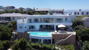 an aerial view of a house with a swimming pool at Endless Summer Villa in Plettenberg Bay