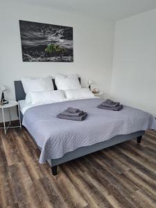 Postel nebo postele na pokoji v ubytování Ferienwohnung Allgäu