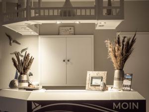 Kuchyň nebo kuchyňský kout v ubytování Garni Hotel & Appartements Nordstrand