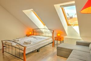 Postel nebo postele na pokoji v ubytování Budapest Center Apartments