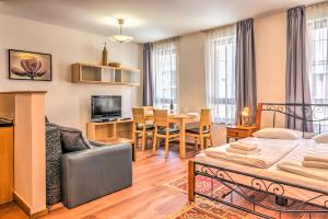 TV a/nebo společenská místnost v ubytování Budapest Center Apartments