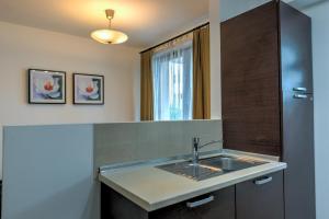 Kuchyň nebo kuchyňský kout v ubytování Budapest Center Apartments