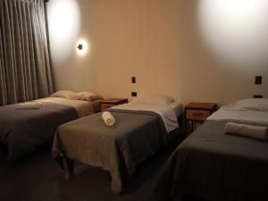 Habitación con 3 camas en una habitación en Hostal Litoral en Iquique