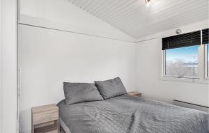 a white bedroom with a bed and a window at Amazing Home In Frederikshavn With Wifi in Frederikshavn