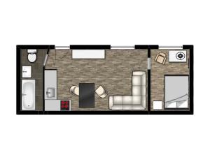 Půdorys ubytování Paulay Design Apartment