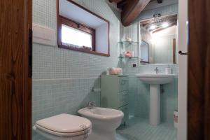 bagno con servizi igienici e lavandino di B&B Podere di Sotto a Montelupo Fiorentino