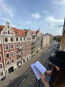 Výhľad na mesto Katovice alebo výhľad na mesto priamo z apartmánového hotela