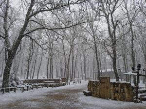 Camping Las Cavenes im Winter