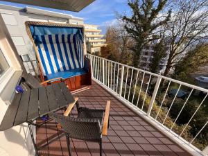 En balkon eller terrasse på Residenz am Yachthafen, Whg 23