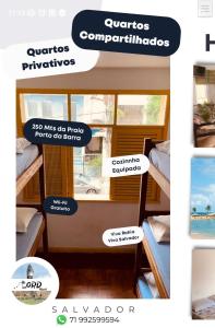 uma imagem de um telemóvel de um quarto com camas em Lord Hostel Salvador BA em Salvador