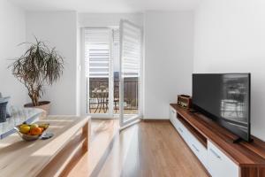 a living room with a flat screen tv at Apartment MDM in Buje
