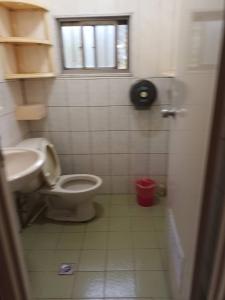 a bathroom with a toilet and a sink at Ruishi Homestay in T'ai-ping