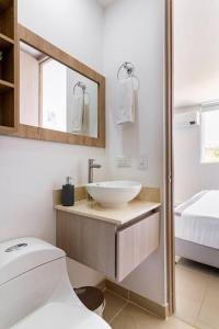 Koupelna v ubytování Apartamento Citadela Di Sole Santa Fe Antioquia