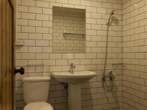 łazienka z toaletą i umywalką w obiekcie Mini Voyage Hostel w mieście Hualian