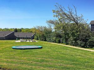 a trampoline in the middle of a grass field at 4 person holiday home on a holiday park in Hemmet in Hemmet