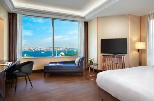 TV a/nebo společenská místnost v ubytování The Ritz-Carlton, Istanbul at the Bosphorus